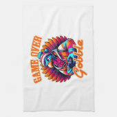 Stylized Hoodie Turkey Gamer with Distressed Orang Geschirrtuch (Vertikal)