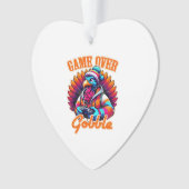 Stylized Hoodie Turkey Gamer with Distressed Orang Ornament (Vorderseite)