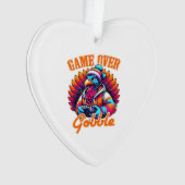Stylized Hoodie Turkey Gamer with Distressed Orang Ornament (Vorderseite)