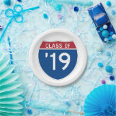 Stylized Interstate sign Class of 2019 Pappteller (Party)