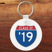 Stylized Interstate sign Class of 2019 Schlüsselanhänger (Vorderseite)