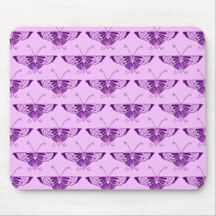 Stylized Kunst-Dekoschmetterling - lila und Mousepad