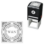 Stylized Leaf Return Address Self-Inking Stamp Permastempel (Beispiel)
