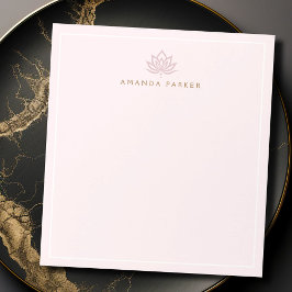 Stylized lotus flower pink yoga healing notizblock