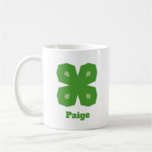 Stylized Lucky 4-Leaf Clover Kaffeetasse (Links)