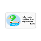 Stylized Mallard Duck Adressaufkleber (Vorne)