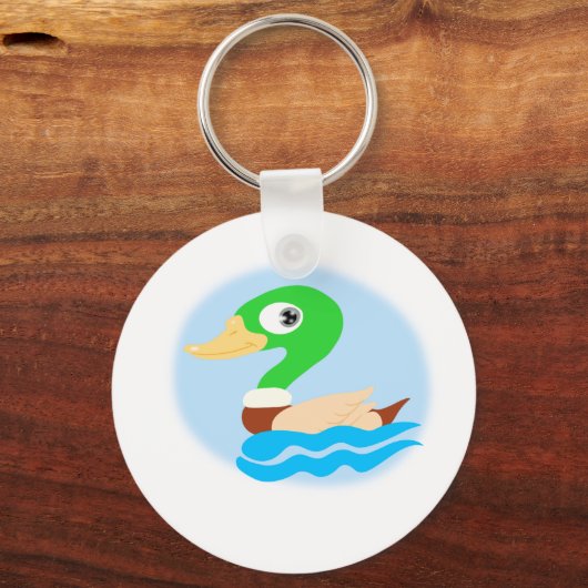 Stylized Mallard Duck Schlüsselanhänger (Vorderseite)