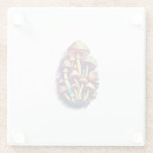Stylized Mushroom Cluster with Colorful Caps on Vi Glasuntersetzer (Rückseite)