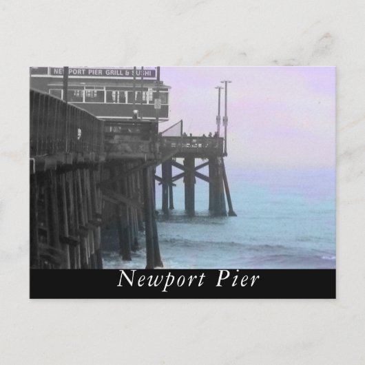 Stylized Newport Pier Postkarte (Vorderseite)
