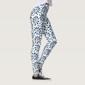Stylized Pflanze Pattern 020818 - Navy Blue #00275 Leggings (Rechts)