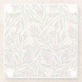 Stylized pink bell-shaped floral pattern glasuntersetzer (Rückseite)