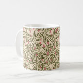 Stylized pink bell-shaped floral pattern kaffeetasse (Vorderseite Links)