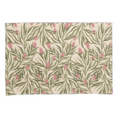 Stylized pink bell-shaped floral pattern kissenbezug (Vorderseite-Rechts)