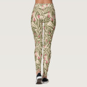 Stylized pink bell-shaped floral pattern leggings (Rückseite)