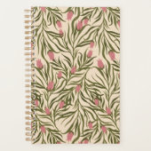 Stylized pink bell-shaped floral pattern planer (Vorderseite)