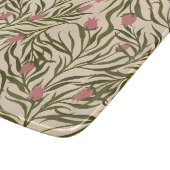 Stylized pink bell-shaped floral pattern schneidebrett (Ecke)