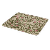 Stylized pink bell-shaped floral pattern schneidebrett (Ecke)