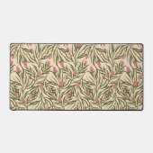 Stylized pink bell-shaped floral pattern schreibtischunterlage (Vorderseite)