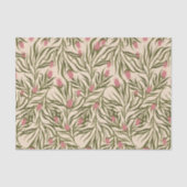 Stylized pink bell-shaped floral pattern seidenpapier (Vorderseite)