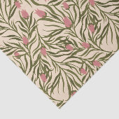 Stylized pink bell-shaped floral pattern seidenpapier (Ausschnitt)