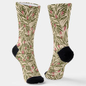 Stylized pink bell-shaped floral pattern socken (Gewinkelt)