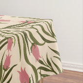 Stylized pink bell-shaped floral pattern tischdecke (Beispiel)