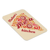 Stylized Pizza custom name kitchen magnet (Rechte Seite)