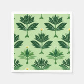 Stylized Plant Pattern – Harmony in Green Serviette (Vorderseite)
