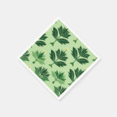 Stylized Plant Pattern – Harmony in Green Serviette (Ecke)