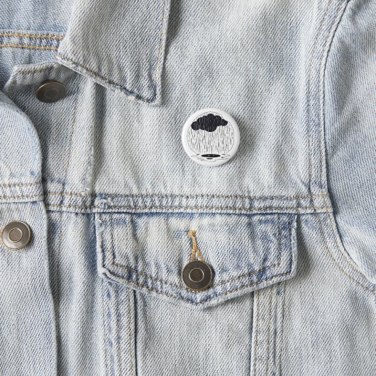 Stylized Rain Cloud with Falling Rain and Puddle Button (Beispiel)