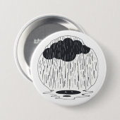 Stylized Rain Cloud with Falling Rain and Puddle Button (Vorne & Hinten)