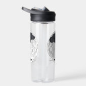 Stylized Rain Cloud with Falling Rain and Puddle Trinkflasche (Rechts)