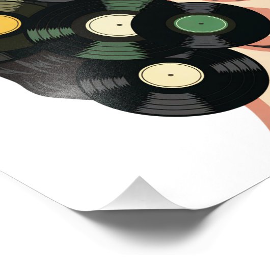 Stylized Retro Vinyl Record Poster Art (Ecke)