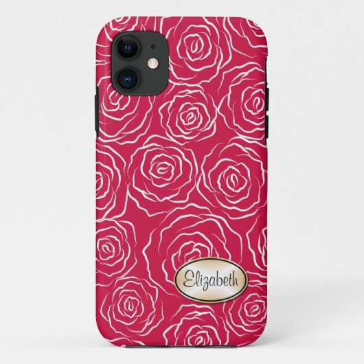 Stylized Rosen-Garten-Muster | iPhone 5 Fall Case-Mate iPhone Hülle (Rückseite)