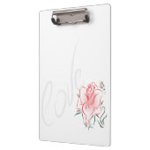 Stylized Rote Rose und Liebe Klemmbrett (Links)