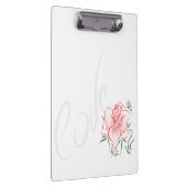 Stylized Rote Rose und Liebe Klemmbrett (Rechts)