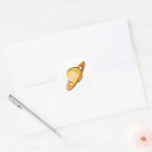 Stylized Saturn Runder Aufkleber (Umschlag)
