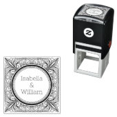 Stylized Scrollwork Couple Self-Inking Stamp Permastempel (Beispiel)