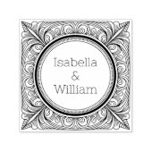 Stylized Scrollwork Couple Self-Inking Stamp Permastempel (Design)