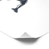 Stylized Silhouette of a Person Running Fast Fotodruck (Ecke)
