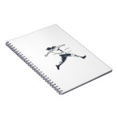 Stylized Silhouette of a Person Running Fast Notizblock (Rechte Seite)