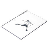 Stylized Silhouette of a Person Running Fast Notizblock (Linke Seite)