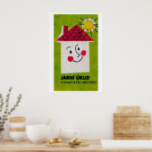 Stylized Smiling Face Czechoslovakia 1960s-70s Poster (Küche)