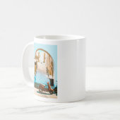 Stylized Summer Coastal Staircase Architecture Kaffeetasse (Vorderseite Links)