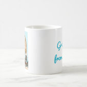 Stylized Summer Coastal Staircase Architecture Kaffeetasse (Mittel)