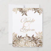 Stylized TAN- und BrownblumenBlätter Einladung (Vorderseite)