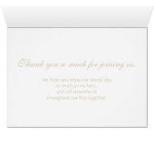 Stylized TAN- und BrownblumenBlätter-Platzkarte (Innenansicht Horizontal (Unten))