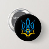 Stylized Ukrainian Coat Of Arms Button (Vorne & Hinten)