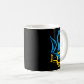 Stylized Ukrainian Coat Of Arms Kaffeetasse (VorderseiteRechts)