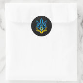 Stylized Ukrainian Coat Of Arms Runder Aufkleber (Tasche)